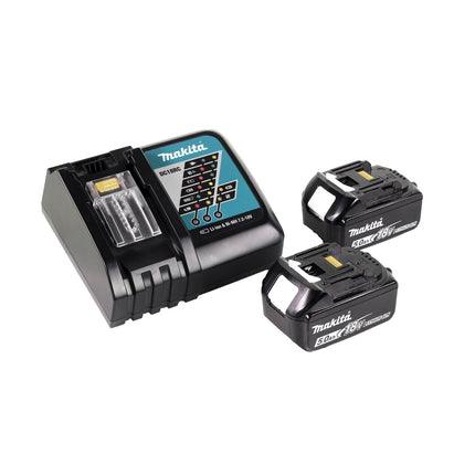 Makita DGA 519 RT Meuleuse d'angle sans fil 18 V 125 mm Brushless X-Lock + 2x batterie 5,0 Ah + chargeur