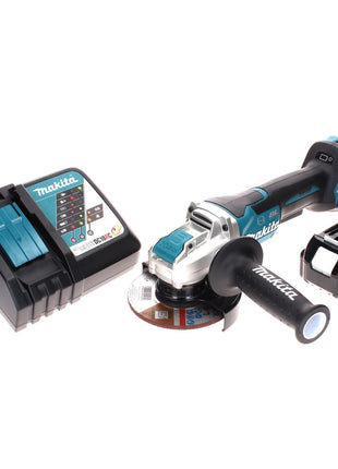 Makita DGA 519 RG1 Cordless angle grinder 18 V 125 mm Brushless X-Lock + 1x rechargeable battery 6.0 Ah + charger
