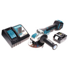 Makita DGA 519 RG1 Cordless angle grinder 18 V 125 mm Brushless X-Lock + 1x rechargeable battery 6.0 Ah + charger