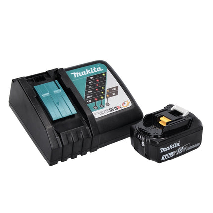 Makita DKP 181 RF1J Pialla a batteria 82 mm 18 V brushless + 1x batteria ricaricabile 3,0 Ah + caricabatterie + Makpac