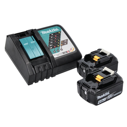 Pialla a batteria Makita DKP 181 RM 82 mm 18 V brushless + 2x batteria ricaricabile 4,0 Ah + caricabatterie