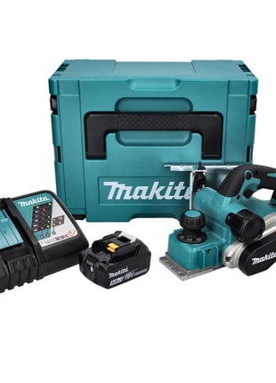 Makita DKP181RT1J Cordless Planer 82mm 18V Brushless + 1x Battery 5.0 Ah + Charger + Makpac Case