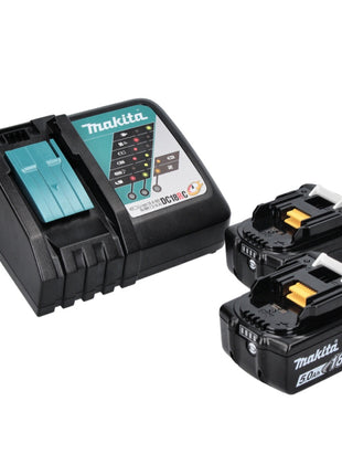 Makita DKP181RTJ Cordless Planer 82mm 18V Brushless + 2x Batteries 5.0 Ah + Charger + Makpac Case
