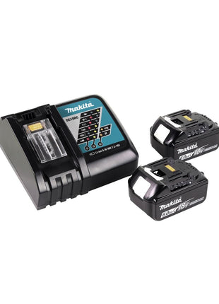 Makita DGA 506 RG cordless angle grinder 18 V 125 mm brushless + 2x rechargeable battery 6.0 Ah + charger