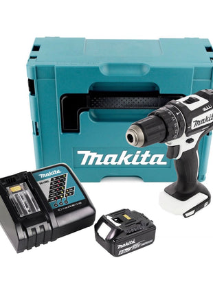Makita DHP 482 RG1J W Akku Schlagbohrschrauber 18 V 62 Nm Weiß + 1x Akku 6,0 Ah + Ladegerät + Makpac - Toolbrothers