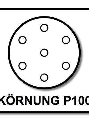Festool STF D225/128 Schleifscheibe Granat P100 225 mm 50 Stk. ( 2x 205656 ) für Langhalsschleifer PLANEX - Toolbrothers