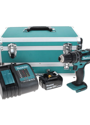Makita DHP 482 SM1TX Trapano avvitatore con percussione a batteria 18 V 62 Nm + 1x Batteria 4,0 Ah + Caricabatterie + Set 70 punte + Valigetta in alluminio TX