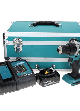 Makita DDF 484 SG1TX taladro atornillador inalámbrico 18 V 54 Nm sin escobillas + 1x batería 6,0 Ah + cargador + juego de brocas de 70 piezas + maletín de aluminio TX