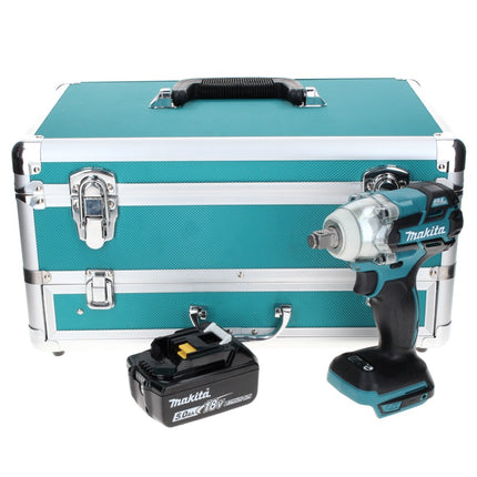 Makita DTW 285 T1TX Akku Schlagschrauber 18 V 280 Nm 1/2" Brushless + 1x Akku 5,0 Ah + 70 tlg. Bit Bohrer Set + TX Alu Koffer - ohne Ladegerät