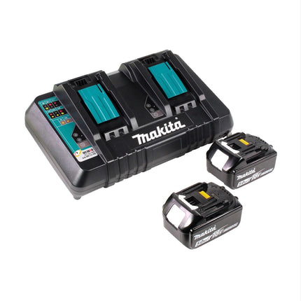 Makita DUC 256 PT Motosega a batteria 36 V ( 2x 18 V ) Brushless 25 cm + 2x batteria 5.0 Ah + doppio caricabatterie