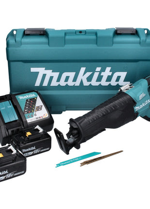Makita DJR 187 RTK Akku Reciprosäge 18 V Brushless + 2x Akku 5,0 Ah + Ladegerät + Koffer - Toolbrothers