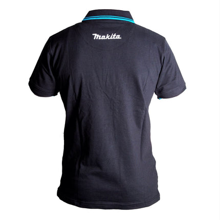 Makita Polo Rugby T-Shirt - Taglia L, 100% cotone, nera