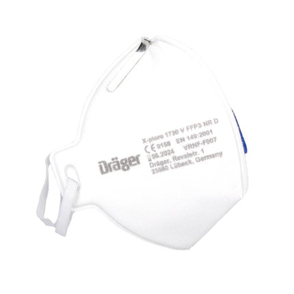 Dräger X-plore 1730 V FFP3 NR D Halbmaske 1 Stück FFP3 Partikelfiltrierend Universalgröße mit CoolMAX Ventil Atemschutzmaske