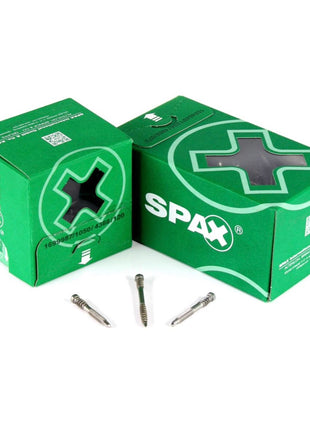 SPAX Vis de terrasse aluminium 5,0 x 51 mm - 100 pièces acier inoxydable A2 (0557000500513) filetage de fixation culasse Torx T-STAR Plus pointe de perçage T25
