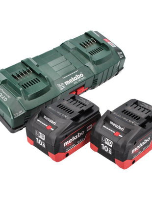 Metabo Basic Set 18V: 2x Batteries 10.0Ah LIHD + Charger ASC 145 - CAS System