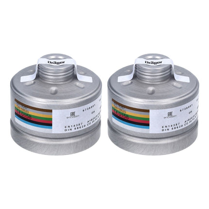 Dräger X-plore Rd40 Filtro per respiratori 2x A1B2E2K1 Hg CO NO-P3 RD ( 2x 6738801 ) EN148-1 per maschere X-plore 6000 / X-plore 4000