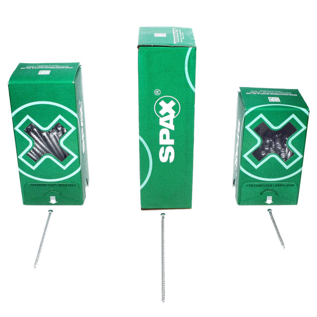 SPAX IN.FORCE Vis 6,0 x 100mm -  Filetage complet - Tête cylindrique - Torx T-STAR Plus T30 -  WIROX -  Pointe de perçage 4CUT - 200 pcs. (2x 1211010601005)