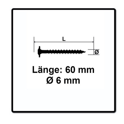 SPAX HI.FORCE Tellerkopf Schraube 6,0 x 60 mm 1000 Stk. ( 5x 0251010600605 ) Torx T-Star Plus T30 Vollgewinde Wirox 4Cut