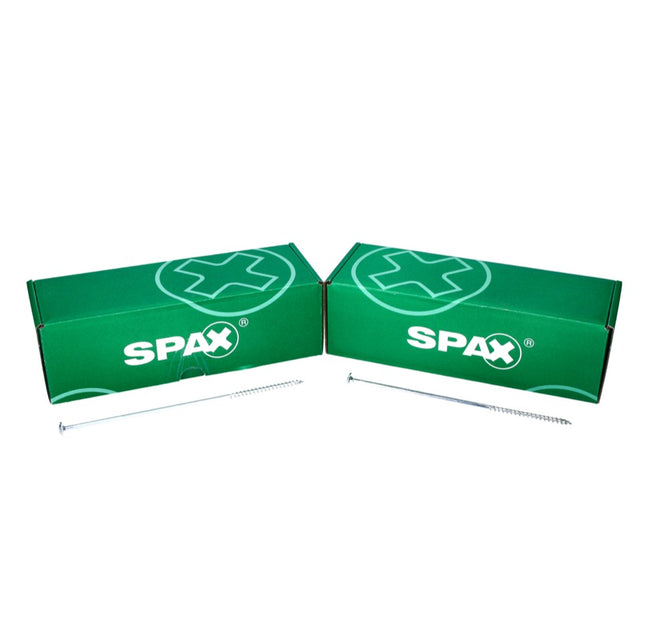 SPAX HI.FORCE Vis à tête disque 6,0 x 200mm - Filetage partiel -  Torx T-Star Plus T30 - Wirox - 4Cut - 100 pcs. (2x 0251010602005)
