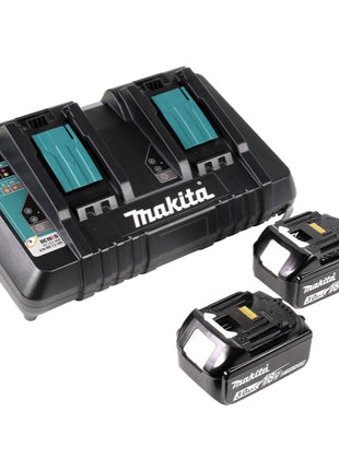 Makita DLM 432 PF2 cordless lawn mower 36 V ( 2x 18 V ) 43 cm brushless + 2x battery 3.0 Ah + double charger