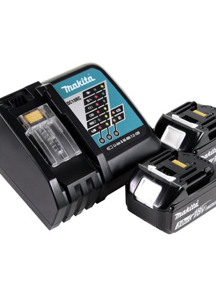 Makita DLM 382 RF2 batterie tondeuse 36 V ( 2x 18 V ) 38 cm 40 l + 2x batterie 3,0 Ah + chargeur