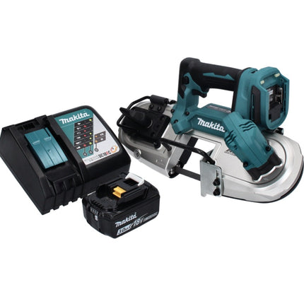 Sega a nastro a batteria senza spazzole Makita DPB 183 RF1 18 V 66 mm + 1x batteria 3,0 Ah + caricabatterie