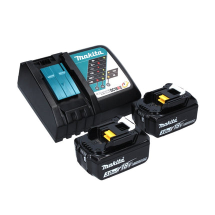 Makita DPB 183 RF Scie à ruban sans fil 18 V 66 mm brushless + 2x Batteries 3,0 Ah + Chargeur