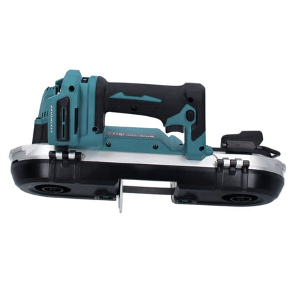 Makita DPB 183 RM Sega a nastro a batteria 18V 66mm + 2x Batterie 4,0 Ah + Caricabatterie