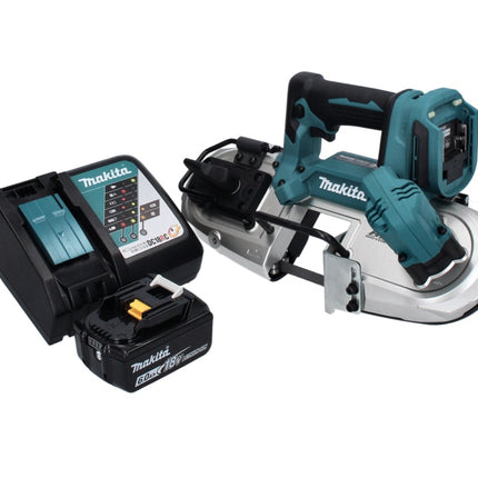 Makita DPB 183 RG1 18 V 66 mm sega a nastro senza spazzole + 1x batteria 6,0 Ah + caricabatterie