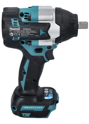 Makita DTW 701 RF cordless impact wrench 18 V 700 Nm 1/2" XPT Brushless + 2x rechargeable battery 3.0 Ah + charger
