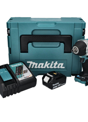 Makita DTW 701 RM1J cordless impact wrench 18 V 700 Nm 1/2" XPT Brushless + 1x rechargeable battery 4.0 Ah + charger + Makpac