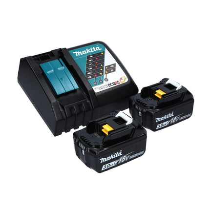 Levigatrice eccentrica a batteria Makita DPO 600 RF 18 V 150 mm XPT Brushless + 2 batterie 3,0 Ah + caricabatterie
