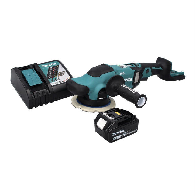 Makita DPO 600 RT1 Levigatrice eccentrica a batteria 18 V 150 mm XPT Brushless + 1x batteria 5,0 Ah + caricabatteria