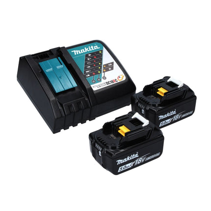 Makita DPO 600 RT Polisseuse orbitale sans fil 18 V 150 mm XPT Brushless + 2x Batteries 5.0 Ah + Chargeur
