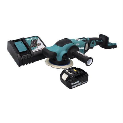 Makita DPO 600 RG1 Polisseuse excentrique sans fil 18 V 150 mm XPT Brushless + 1 batterie 6,0 Ah + chargeur