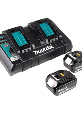 Makita DUB 363 PM2V Soffiatore / aspirafoglie a batteria 36 V ( 2x 18 V ) Brushless + set di aspirazione + 2x batteria 4,0 Ah + doppio caricabatterie