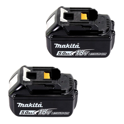 Makita DUB 363 T2V Souffleur / Aspirateur à feuilles 36 V (2x 18 V) brushless + kit d'aspiration + 2x Batteries 5,0 Ah - sans chargeur