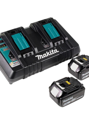 Makita DUB 363 PG2V Akumulatorowa dmuchawa / odkurzacz do liści 36 V ( 2x 18 V ) bezszczotkowa + zestaw ssący + 2x akumulator 6,0 Ah + podwójna ładowarka