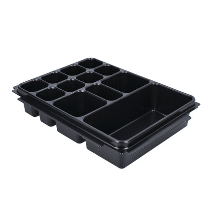 Makita P-83674 Inserto universale con 12 scomparti + Inserto in schiuma per coperchio - per valigetta Makpac