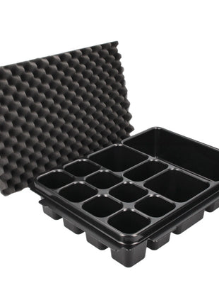 Makita P-83674 Inserto universale con 12 scomparti + Inserto in schiuma per coperchio - per valigetta Makpac