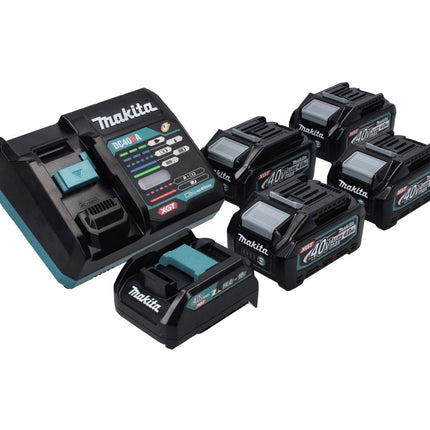 Kit d'alimentation Makita 40 V max. avec 4 batteries BL 4040 4,0 Ah XGT + chargeur rapide DC 40 RA XGT LXT + adaptateur de charge ADP10