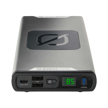 Goal Zero Sherpa 100 PD Powerbank sans fil Qi Charge 14,8 V 6,4 Ah + Lighthouse Mini LED 210 lumens