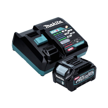 Makita GA016GD101 Meuleuse d'angle sans fil 125 mm 40V max. Brushless XGT + 1x Batterie 2,5 Ah + Chargeur + Capot d'aspiration + Coffret Makpac