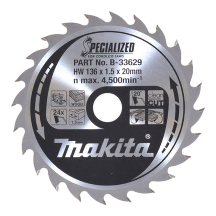 Makita Jeu de 3 lames de scie 136 x 20 x 1 mm 16Z + 24Z ( B-33897 )
