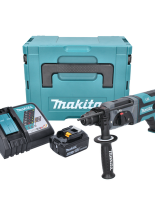 Makita DHR 241 RG1J cordless hammer drill 18 V 2.0 J SDS plus + 1x rechargeable battery 6.0 Ah + charger + Makpac