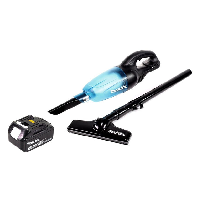 Makita DCL 180 M1 B Aspirateur sans fil, 18 V, noir + 1x Batterie 4,0 Ah - sans chargeur