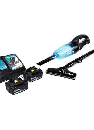 Makita DCL 180 RM B cordless hoover 18 V black + 2x battery 4.0 Ah + charger