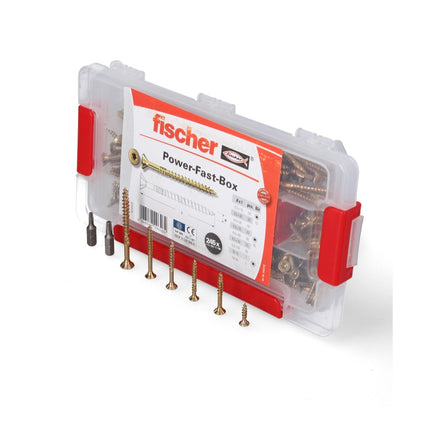 Fischer Power-Fast Box Set - 2x 245 pz. 3,5 - 5 mm ( 2x 667005 ) - Testa svasata con doppio filetto Torx elettrozincato