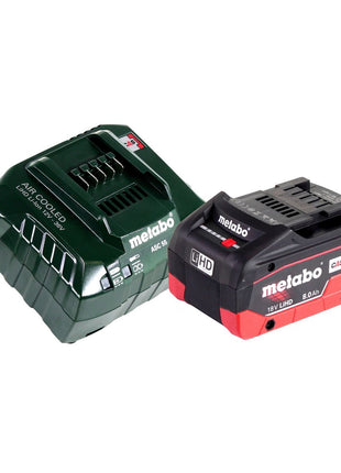 Metabo W 18 LTX 125 Amoladora angular a batería Quick 18 V 125 mm + 1x batería 8,0 Ah + cargador + MetaLoc