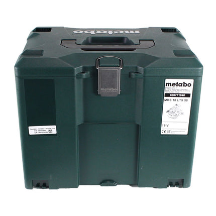 Metabo MKS 18 LTX 58 Akku Metall Handkreissäge 18 V 165 mm + 2x Akku 8,0 Ah + Ladegerät + MetaLoc